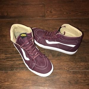 Maroon Vans Mens Sk8-Hi Size 11.5
